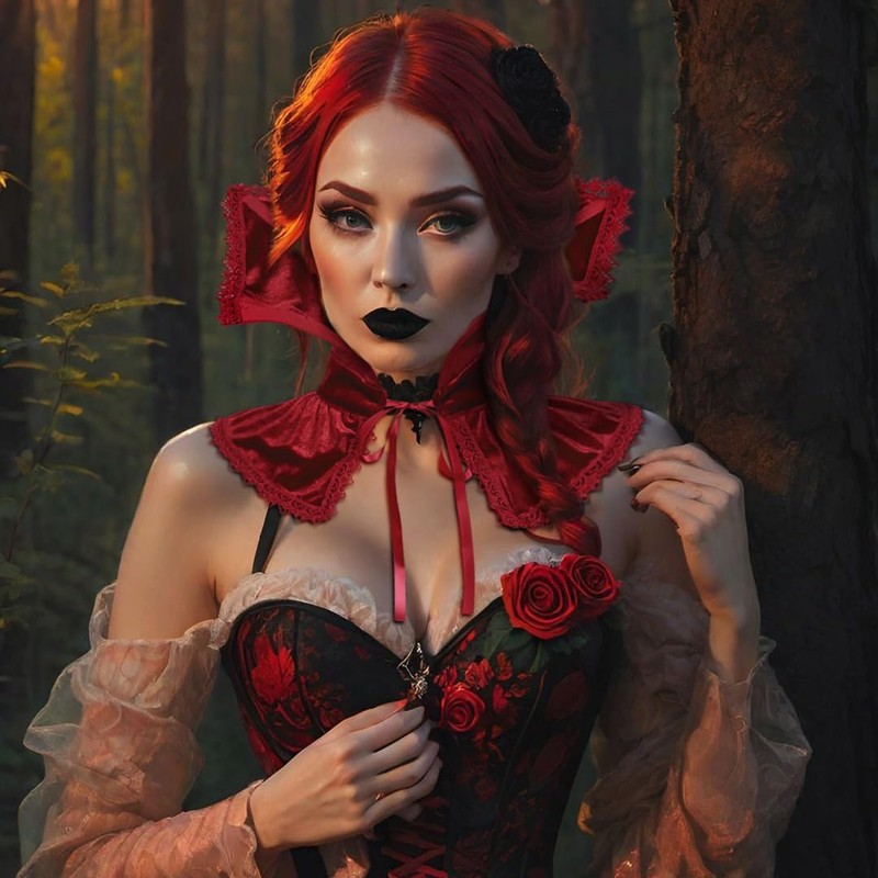 keland Victorian Black Ruffle Collar Retro Gothic Cosplay Costume Accessory,