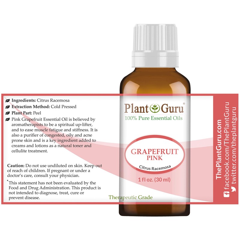 Pink Grapefruit Essential Oil 1 oz / 30 ml 100%