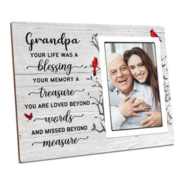 SteadStyle Memorial Gifts - Memorial Picture Frames for Grandpa's Loss - Sympathy & Bereavement Gifts, Fits 4x6 In