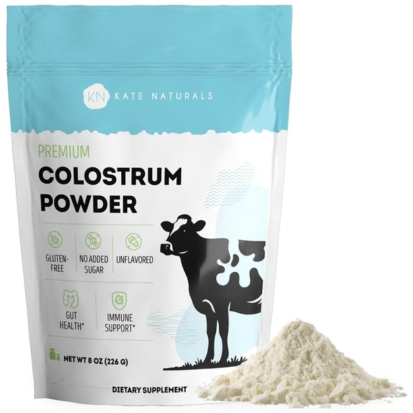 Kate Naturals Colostrum Powder Supplement. Grass-fed, Gut Health, Immune &