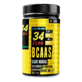 Aminoácidos BCAA OCRE 34 ZERO Polvo 1Kg Naranja Sin Gluten 100 Porciones                                                                              