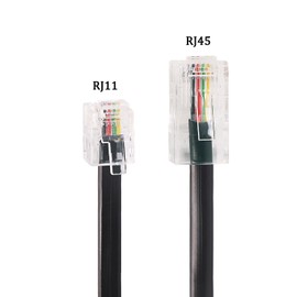 Mendouconert RJ11 to RJ45 Adapter Cable,6P4C to RJ45 8P8C Male to Male Telephone Data Cord, Modular Handset Voice Extension (3.2ft)