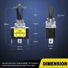Nilight 5PCS LED Toggle Switch ON Off 12V 30A Red