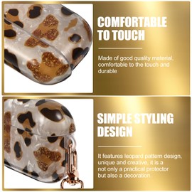 Gatuida 1pc Leopard Printing Headphone Holder Stylish Keychain for Earphones Protects from Scratches and Dirt Chic Design for Easy Carrying