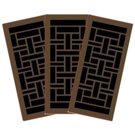 3 Pack Magnetic Vent Covers (5.5inchx12inch) High Strength Decorative Vent Covers for Aesthetic and Functional Use "BRONZE"