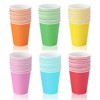 60 PCS Paper Cups Party Cups, 9 Ounce Disposable Multicolor