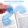 AlustraVive Portable Book Page Holder Clip, Transparent Blue, 2 PCS