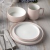 Noritake ColorTex Stone Blush 4-Piece Place Dinnerware Setting in Pink/White.,