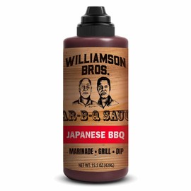 Williamson Bros – Japanese BBQ Sauce | Sweet & Savory with Soy, Sake & Mirin | Teriyaki-Inspired Marinade & Grilling Sauce, 15.5 oz