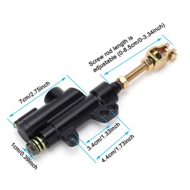 MUNEFE Brakes, Brake Kits, Motos ATV Dirt Bike Rear Foot Brake HD Master Cylinder Pump, Fits Most Moto ATV and Dirt Bike Sizes(black)