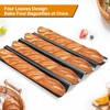 Spmarkt 4-Slot French Baguette Pan Set, Non-Stick French Bread Pan,