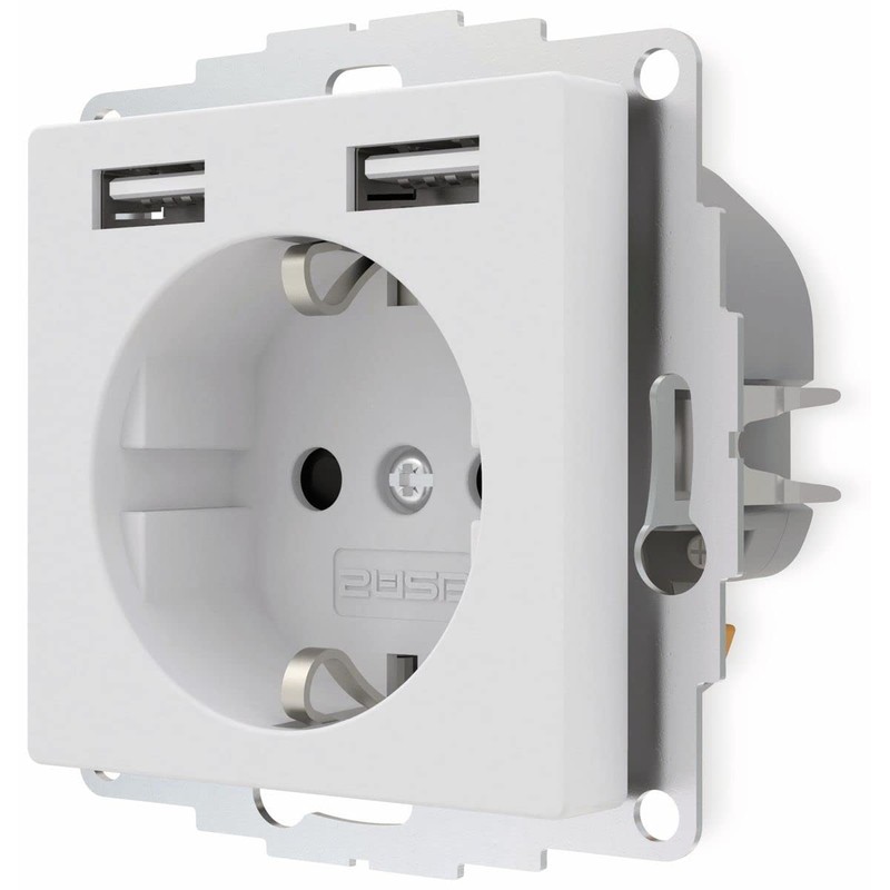 2USB Steckdose inCharge Pro55 reinwei matt