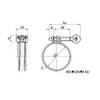 SANEI PD21-25 Hose Band, Hand Tightening, For Hose Outer Diameter