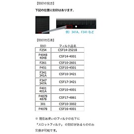Fuji Industrial Genuine Filter Range Hood Filter [CSF14-2521B] Slot Filter [Stamp: F254] (1 Sheet) [CSF142521B] [Delivery Time Around 10 Days]