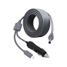 HVMKSR Starlink Mini Power Cable USB C+Car Cigarette Adapter to DC Power Cord 100W, starlink mini Car Charger and Type-C for Starlink Mini 16.4FT/5M 12V-24V DC Power Cord