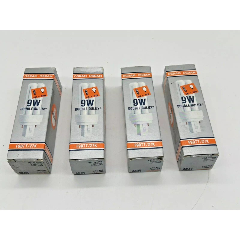 OSRAM Lot of 4 Osram Double Dulux 9W F9DTT/27K Base
