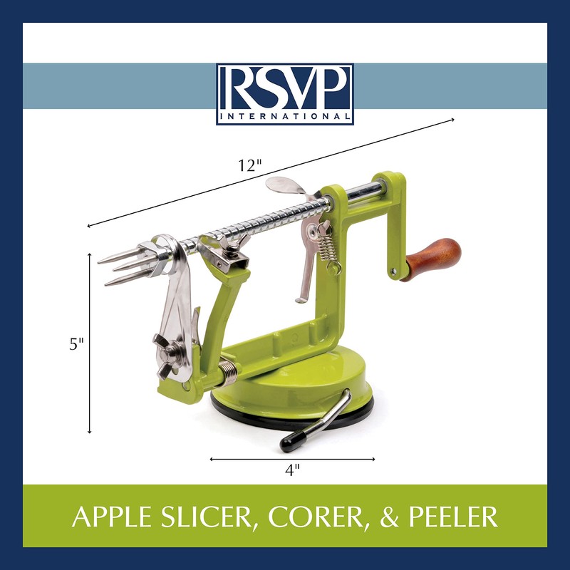 RSVP International Green Apple Slicer, Corer, & Peeler | Suctions