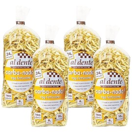 Al Dente Carba-Nada Egg Fettuccine - Low Carb, High Protein - Keto & Point-Based Diet-Friendly, Artisanal Pasta Noodles, Cage-Free Eggs & Non-GMO Ingredients. 10oz Bags (Pack of 4)