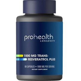 ProHealth Trans-Resveratrol Capsules, 1000 mg, 60 Vegan Capsules