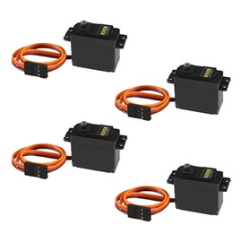 4Pcs MG995 RC Servo Moto Metal Gear Servo High Speed Torque Digital Servo Motor Compatible with Smart Car Robot Boat RC Helicopter Airplane Control JR Futaba (Control Angle 180)