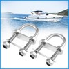 2pcs Marine Boat Stern Bow Eye Tie Down U-Bolt Rigging