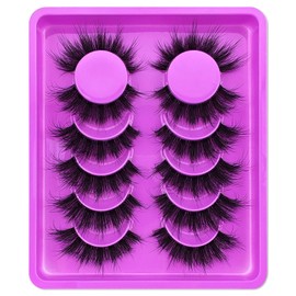 6 Paare Clear Band Künstliche Wimpern Katzenauge, 15mm Flauschiges Cat-Eye Russische Volume Strip Lashes D Curly Wispy Falsche Wimpern Natural Look Wimpern Extensions(G6)