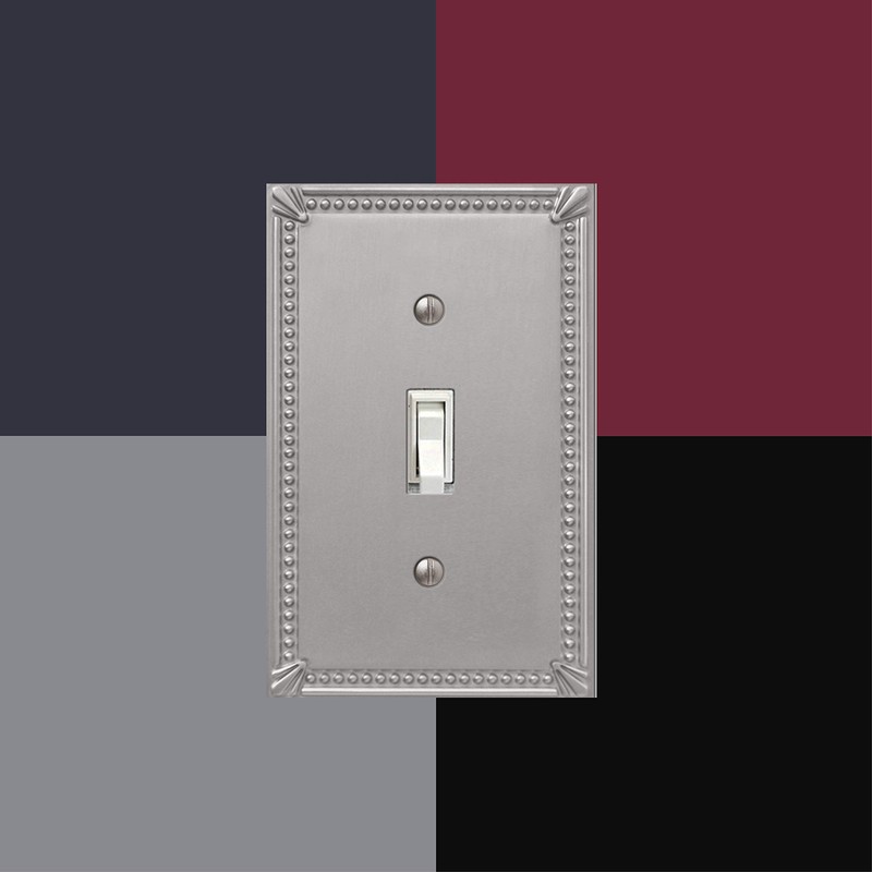 Amerelle 74TDBN Imperial Bead Wallplate, 1 Toggle / 1 Duplex