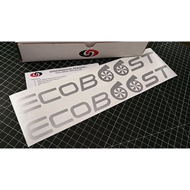 UNDERGROUND DESIGNS ECOBOOST Turbo Vinyl Decals Fender Stickers Select Color (Metallic Silver)