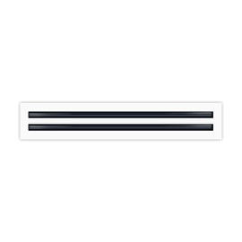 BUILDMART - 24" Linear Slot Diffuser - (2 Slot) Double Slot - White Decorative Air Vent - Modern AC Vent Cover for Ceiling, Walls & Floors - Texas Buildmart