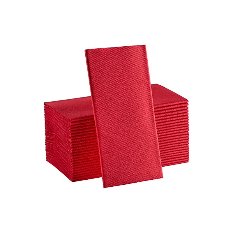 Servilletas Papel Rojo Toallas Desechables Lino Invitados Mano Suaves Absorbentes