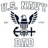 CafePress U.S. Navy Dad Blue and White Rectangle Bumper Sticker