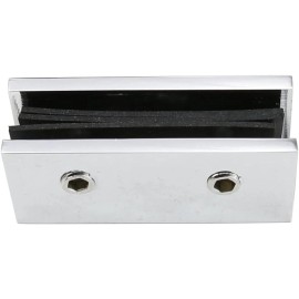 Top Hardware 180 Degree Brass Glass to Glass Shower Door Clamp for 5/16" & 1/2" Thick Glass - Chrome Finish