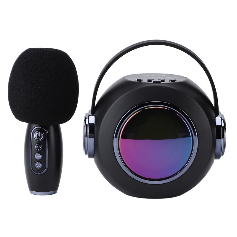 Bluetooth Mics Speaker Set with Colourful Light Effect Noise Reduction