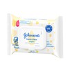 Johnson's Baby Disposable Hand & Face Cleansing Wipes, Pre-Moistened Wipes