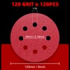 Pukamam 120PCS 125mm Sanding Discs 120 Grit for Random Orbital