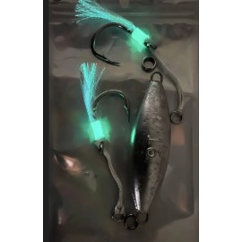 Red Sky Outdoors (10) - 16 Oz. BLUEFIN TUNA  - Eddie Bomb  Heavy Bft Through wired Stainless 7/0