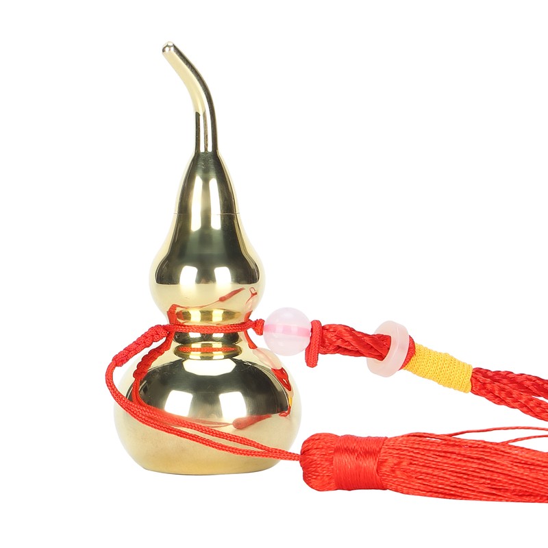 Gourd Pendant Brass Material Calabash Shape Decoration Auspicious Crafts with