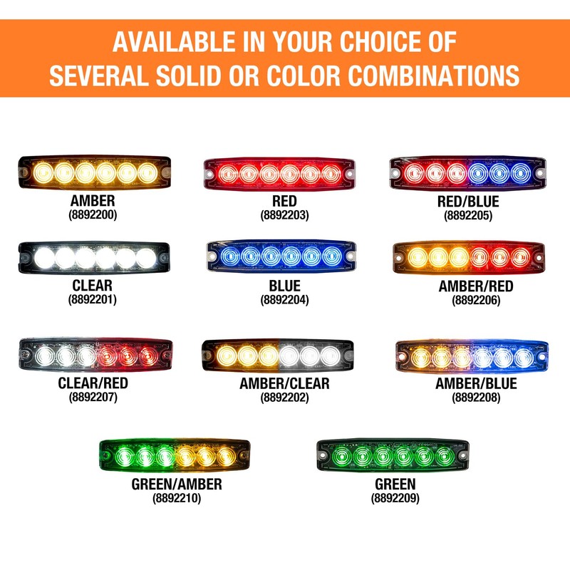 Buyers Products 8892202 5 in Ultra Thin LED Strobe Light