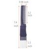 2pcs Professional Salon Teasing Back Combs, Black Carbon Comb