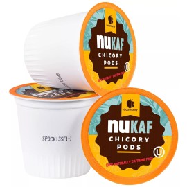 nuKAF Chicory Coffee Keurig K Cups 100% Chicory Root Coffee Alternative 12 count