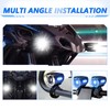Motorcycle Driving Lights 120W Auxiliary Hi Lo 5-Mode Foglights Spotlights