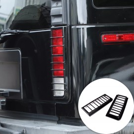 Ynei 2x ABS Glossy Black Tail Light Trim Frame Fit For Hummer H-2 SUV 2003-2009
