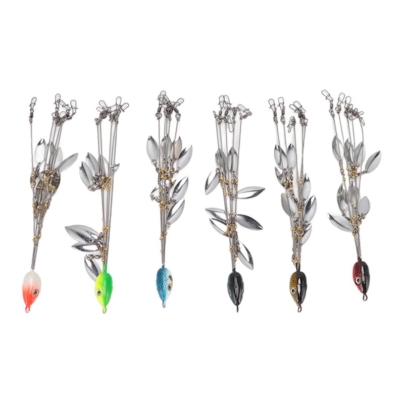 6 Pcs Umbrella Rigs with Sequin Fishing Rigs Lure 5