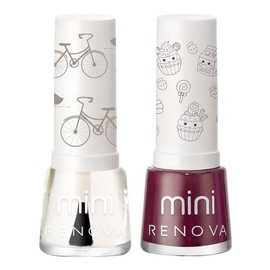Esmaltes de uas Renova Mini Duo Billie y Brillo cada uno 7.7ml                                                                                        