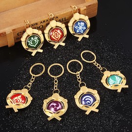 [LVMEY] Haragami Goods, Eye of God, Key Chain, Divine Eye, Accessories, Accessories, Collection, Lightweight, Christmas, Birthday, Gift, Gift (Grass, Lightning, Approx. 4.7 inches (12 cm)