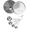 12Pcs 18/8 Stainless Steel Cookie Cutters Set with 4Pcs Measuring