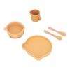 Baby Feeding Set Cute Bear Shape Soft Safe Silicone Toddler