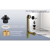 Matte Black Lift & Turn Tub Trim Set with Two-Hole