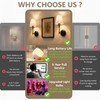 Battery Operated Wall Sconce: Set of 2 Wireless Wall Light