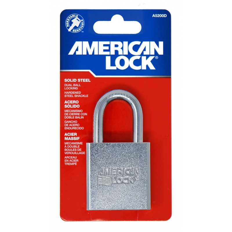 American Lock A5200D 1-3/4" Solid Body Steel Padlock